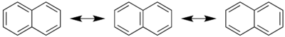 Resonance structures of naphthalene