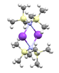 Ball and stick model of potassium bis(trimethylsilyl)amide dimer