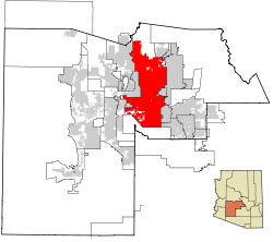 Location in Maricopa County and the state of Arizona