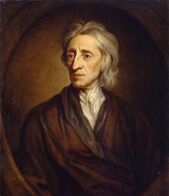 Oil painting of a man with gray hair wearing a brown attire