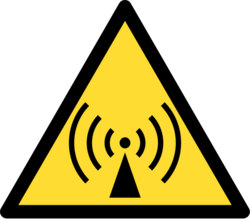 Radio waves hazard symbol