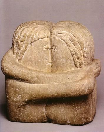 Brancusi, The Kiss (1908).