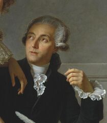 Portrait of Antoine Lavoisier in a laboratory