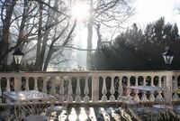 A terrace with balustrade in Baden, Austria