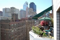 A setback terrace outside a 19th floor apartment on East 57th Street in New York.