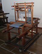 Narrow tanmono loom with a shuttle race. Late 18-hundreds Japan.