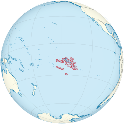 Location of French Polynesia