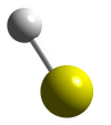 Ball and stick model of sulfanyl