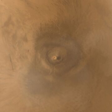 Arsia Mons, as seen by Mars Global Surveyor