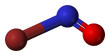 Ball and stick model of nitrosyl bromide
