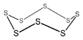 Cyclo-octasulfur, an 8-membered inorganic cyclic compound (non-aromatic).