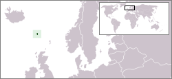 Location of Faroe Islands