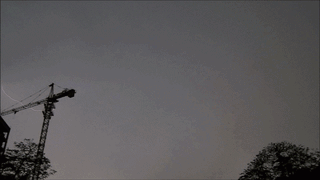 Branching of cloud to cloud lightning, New Delhi, India.