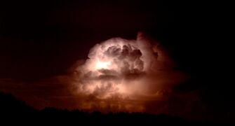 Intra-clouds lightning over the Baltic Sea.