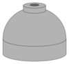 Illustration of cylinder shoulder painted grey for carbon dioxide