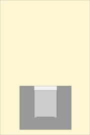 Diagram showing a steel die in section with an aluminium billet inderted