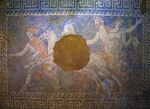 A mosaic of the Kasta Tomb in Amphipolis depicting the abduction of Persephone by Pluto, 4th century BC.