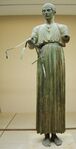 The Charioteer of Delphi was dedicated to the god Apollo in 474 BC by the tyrant of Gela in commemoration of a Pythian racing victory at Delphi.