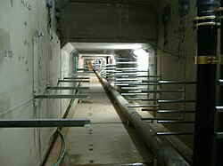 A newly built utility tunnel in Haifa, Israel
