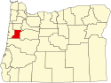 Map of Oregon highlighting Benton County.svg