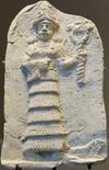Babylonian terracotta relief of Ishtar from Eshnunna (early second millennium BC)