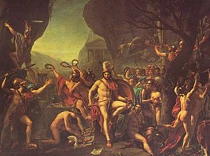 Leonidas at Thermopylae, by Jacques-Louis David (1814)