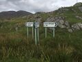 Monolingual Gaelic direction sign, at Rodel (Roghadal) on Harris in the Outer Hebrides