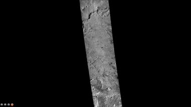 Sklodowska (Martian crater), as seen by CTX camera (on Mars Reconnaissance Orbiter). Small channels are visible along the eroded, southern rim.