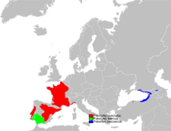 Pelodytes genus range Map.png