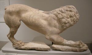 Marble lion from Greece, mid-4th century BC