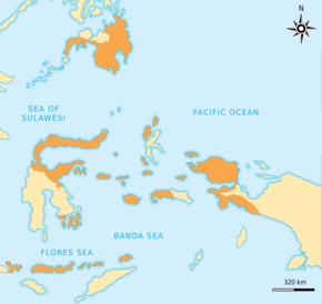Greatest extent of the Sultanate of Ternate c. 1585