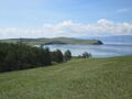 Natural meadows and grasslands at Lake Baikal, Russia