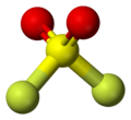Ball-and-stick model of sulfuryl fluoride