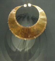 Gold lunula, Irish, 2400–2000 BC British Museum
