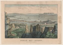 Dublin Bay from "Kingstown Quarries" aka Dalkey quarry (circa 1856-1907)