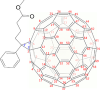 C71-PCBM, [1,2]-isomer. IUPAC name is methyl 4-(3'-phenyl-3'H-cyclopropa[1,2](C70-D5h(6))[5,6]fullerene-3'-yl)butyrate.