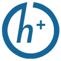 The transhumanist h+ symbol