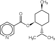 Menthyl nicotinate-molecule.svg