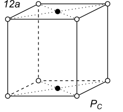Black-white (antisymmetric) 3D Bravais Lattice number 12a (Orthorhombic system)