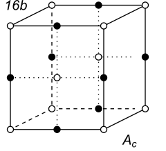 Black-white (antisymmetric) 3D Bravais Lattice number 16b (Orthorhombic system)