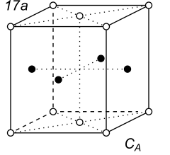 Black-white (antisymmetric) 3D Bravais Lattice number 17a (Orthorhombic system)