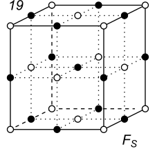 Black-white (antisymmetric) 3D Bravais Lattice number 19 (Orthorhombic system)
