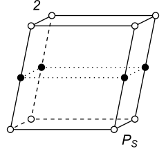 Black-white (antisymmetric) 3D Bravais Lattice number 2 (Triclinic system)