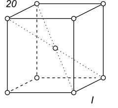Black-white (antisymmetric) 3D Bravais Lattice number 20 (Orthorhombic system)