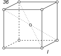 Black-white (antisymmetric) 3D Bravais Lattice number 36 (Cubic system)