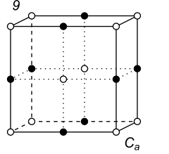 Black-white (antisymmetric) 3D Bravais Lattice number 9 (Monoclinic system)