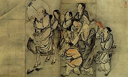 Joseon painting of Taoist Immortals by Kim Hong-do.