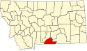 Map of Montana highlighting Carbon County.svg