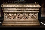 Istanbul Archaeological Museum Alexander Sarcophagus Alexander in battle side 4024.jpg
