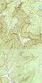 USGS Map of Lost Cove - The cave is in the map center